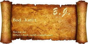 Bod Judit névjegykártya